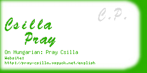 csilla pray business card